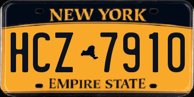 NY license plate HCZ7910