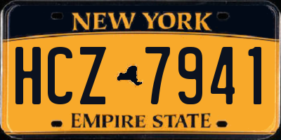 NY license plate HCZ7941