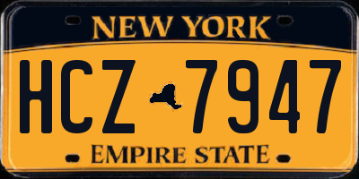 NY license plate HCZ7947