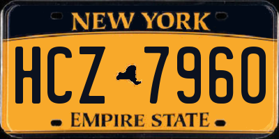 NY license plate HCZ7960