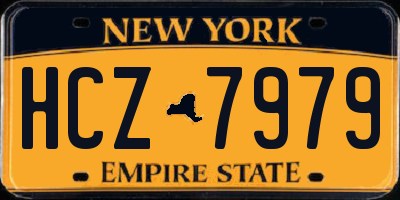 NY license plate HCZ7979