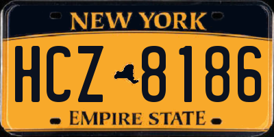 NY license plate HCZ8186