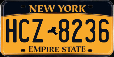 NY license plate HCZ8236
