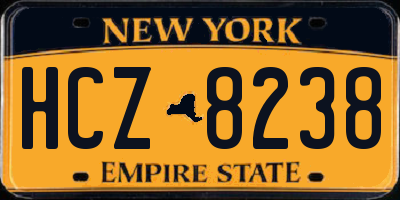 NY license plate HCZ8238