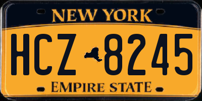 NY license plate HCZ8245
