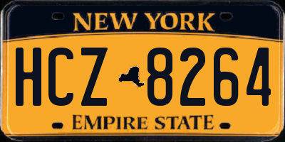 NY license plate HCZ8264