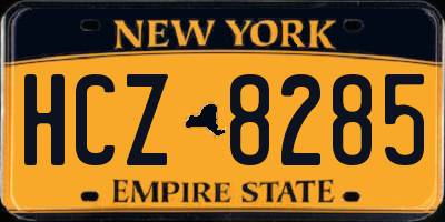 NY license plate HCZ8285