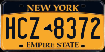 NY license plate HCZ8372