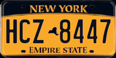 NY license plate HCZ8447