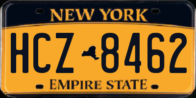 NY license plate HCZ8462