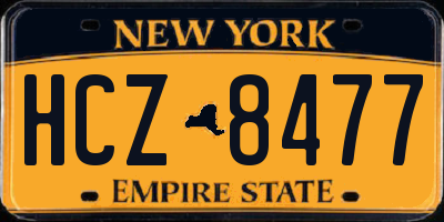 NY license plate HCZ8477