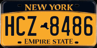 NY license plate HCZ8486