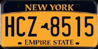 NY license plate HCZ8515