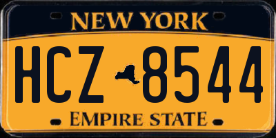 NY license plate HCZ8544