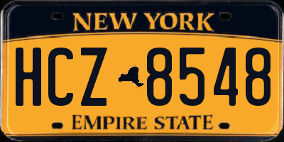 NY license plate HCZ8548