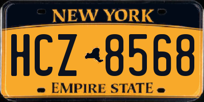 NY license plate HCZ8568