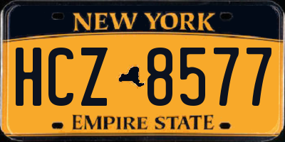 NY license plate HCZ8577