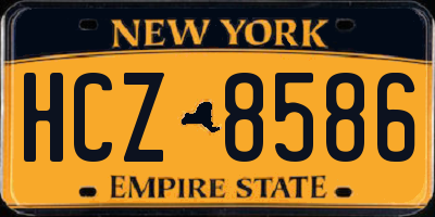 NY license plate HCZ8586