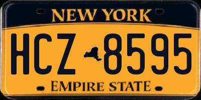 NY license plate HCZ8595