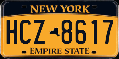NY license plate HCZ8617