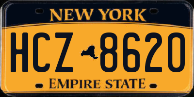NY license plate HCZ8620
