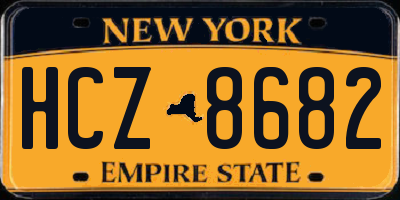 NY license plate HCZ8682