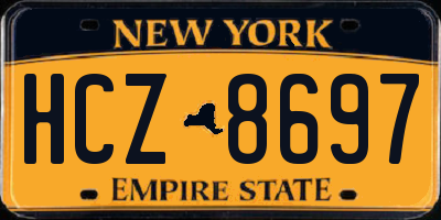 NY license plate HCZ8697