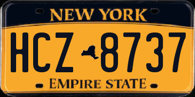 NY license plate HCZ8737