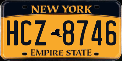NY license plate HCZ8746