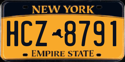 NY license plate HCZ8791