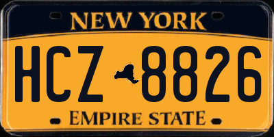 NY license plate HCZ8826