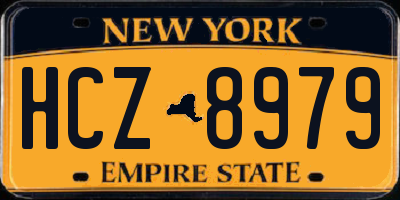 NY license plate HCZ8979