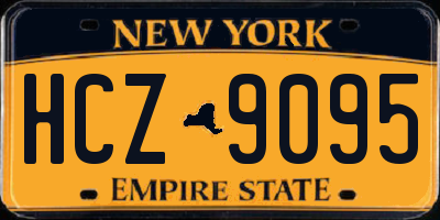 NY license plate HCZ9095