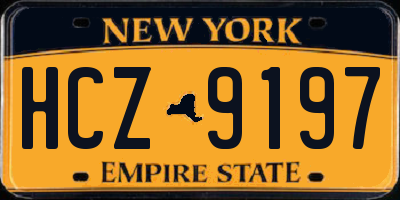 NY license plate HCZ9197
