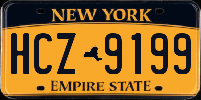 NY license plate HCZ9199