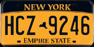 NY license plate HCZ9246