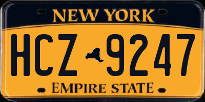 NY license plate HCZ9247