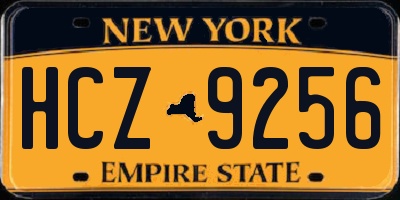 NY license plate HCZ9256