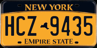 NY license plate HCZ9435