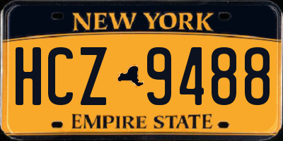 NY license plate HCZ9488