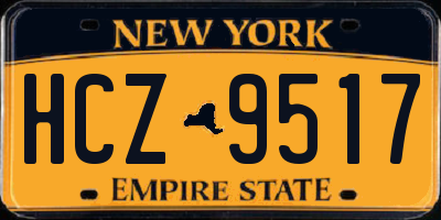 NY license plate HCZ9517