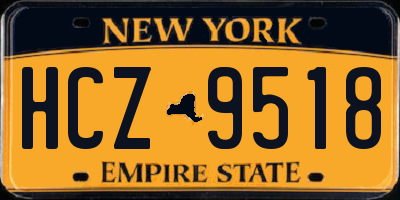 NY license plate HCZ9518