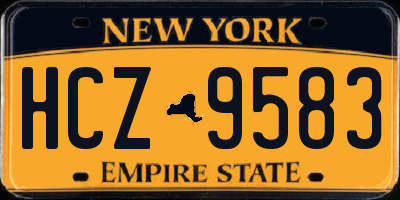 NY license plate HCZ9583