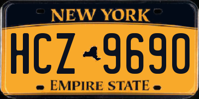 NY license plate HCZ9690