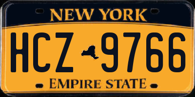 NY license plate HCZ9766