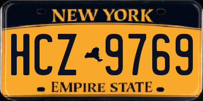 NY license plate HCZ9769
