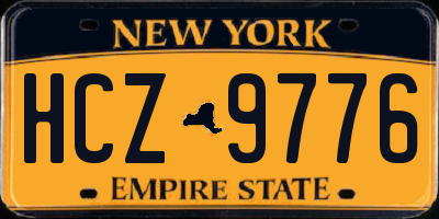 NY license plate HCZ9776