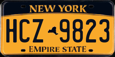 NY license plate HCZ9823