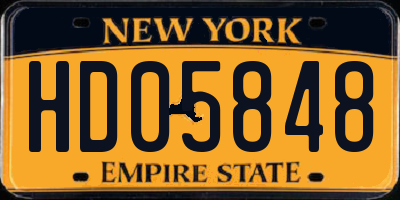 NY license plate HD05848