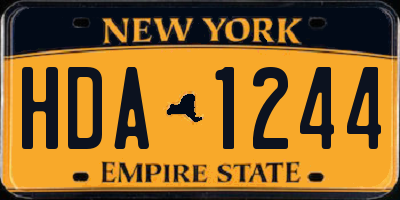 NY license plate HDA1244